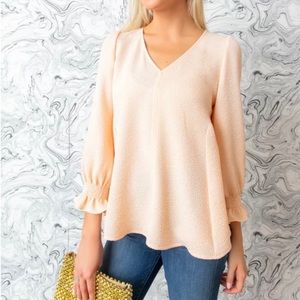 New/ unworn Tuckernuck Peach Easton Blouse